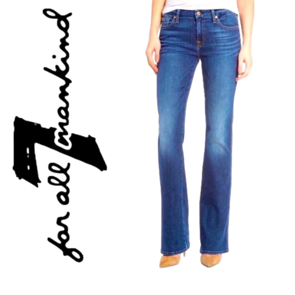 7 For All Mankind Denim - 7 For All Mankind Women’s Kimmie Bootcut Midrise Soft Jeans Medium Wash Size 29